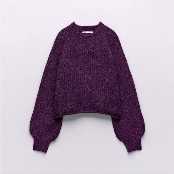 Zara Purple Knit Sweater - NWT - Picture 4 of 8